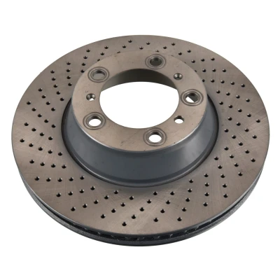 Afbeelding van FEBI BILSTEIN 44060 Remschijf Achteras links 330 28 5 130 geperforeerd/interne ventilatie Gecoat PORSCHE: 911 Coupe, Convertible, Targa