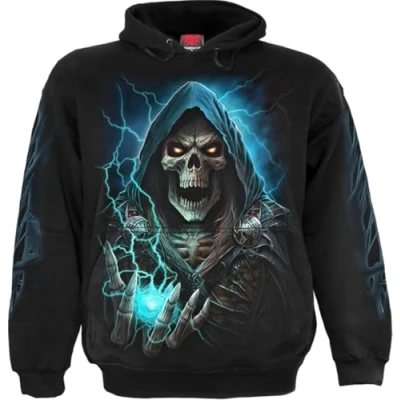 Afbeelding van Spiral M451 Sweatshirt met capuchon voor heren, zwart.