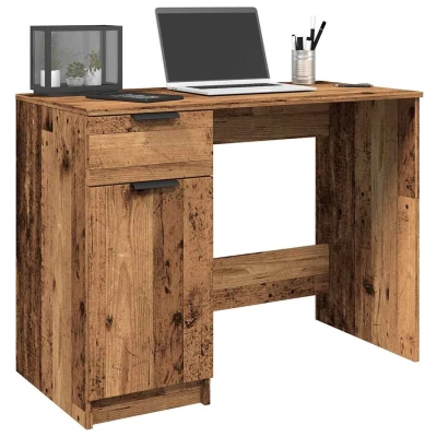 Afbeelding van vidaXL Bureau 100x50x75 cm bewerkt hout oud houtkleurig