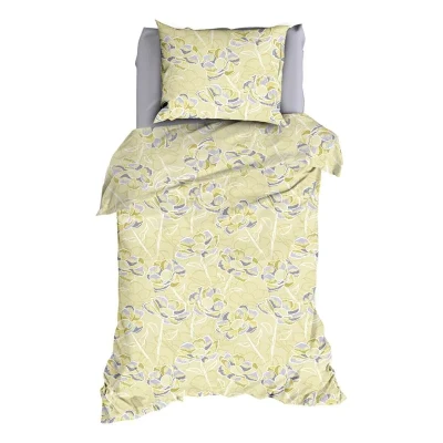 Afbeelding van Satin d&#039;Or Steffi Dekbedovertrek Eenpersoons 140x200/220 cm Geelgroen