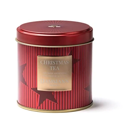 Afbeelding van Dammann Frères Christmas tea blik 100 gram Kerst thee Zwarte thee, sinaas, karamel Voor 50 kopjes