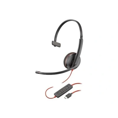 Afbeelding van Randapparaten: Headsets: POLY Blackwire 3210 Monaural USB C Headset (Bulk) Bedraad Hoofdband Kantoor/callcenter Type Zwart