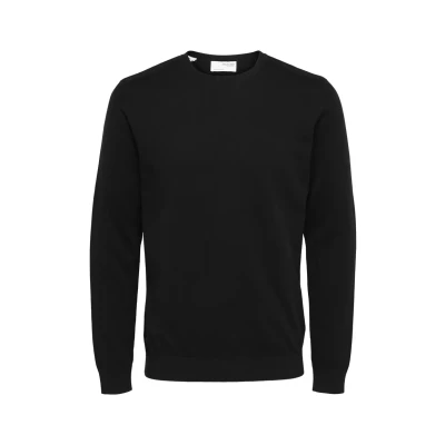 Afbeelding van Selected Homme Slhberg CREW NECK Trui, Heren, Maat: Medium, Black