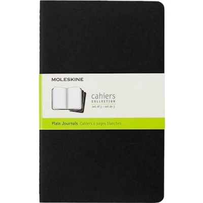 Image de Cahier blanc Grand format Couverture souple en carton noire