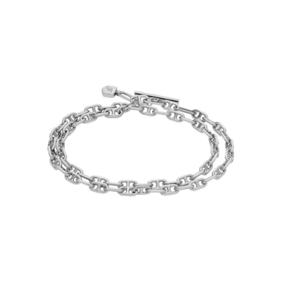 Afbeelding van Fossil Heritage Damesarmband van Roestvrij staal met karabijnsluiting of toggle, staal, Geen edelsteen