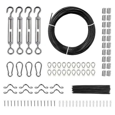 Image de VEVOR T304 câble en acier inoxydable 1/16 &quot;164 pi 7x7 garde corps de