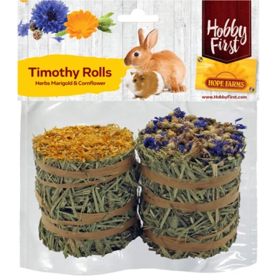 Afbeelding van 4x HobbyFirst Hope Farms Timothy Rolls Gouds &amp; Korenbloem 200 gr