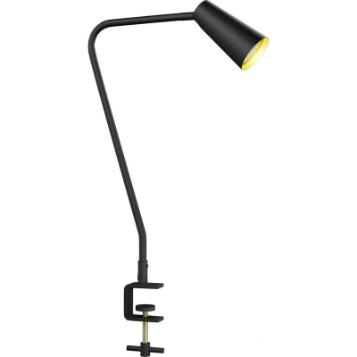 Afbeelding van Lucande Klemlamp 1licht metaal H: 47 cm GU10 zwart, goud