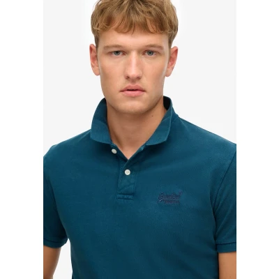 Afbeelding van Superdry Vintage Poloshirt, Heren, Maat: Small, Destroy blue bottle