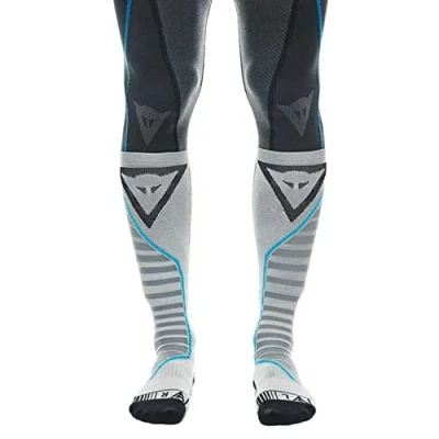 Afbeelding van Dainese Dry Long Socks, hoge motorsokken, voor dames en heren, zwart/blauw, 3941