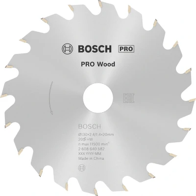 Afbeelding van Bosch Cirkelzaagblad 20 tanden optiline ATB diameter 130 x asgat 16mm