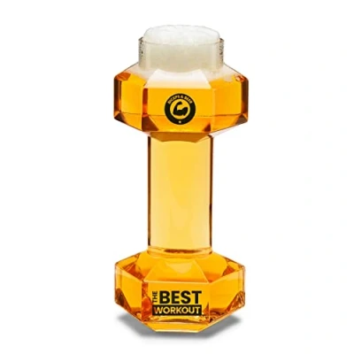 Afbeelding van #Winning Home &amp; Lifestyle Dumbbell Bier Glas Bierglas 680 ml