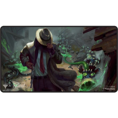 Afbeelding van Ultra PRO Zwarte Fallout speelmat Mysterious Stranger voor Magic: The Gathering, gelimiteerde editie, verzamelbare tafelspeelaccessoires