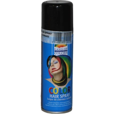 Afbeelding van Carnaval verkleed haar verf/spray zwart 111 ml