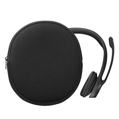 Afbeelding van kwmobile hoes geschikt voor Logitech H390 21,5 x 16 cm Beschermhoes headset in zwart Van neopreen