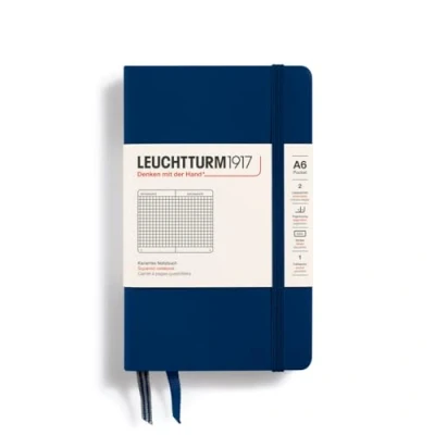 Afbeelding van Leuchtturm1917 Notitieboek Pocket Geruit Navy Blauw