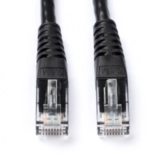 Afbeelding van Netwerkkabel Cat6 U/UTP 1 meter (100% koper, Zwart)