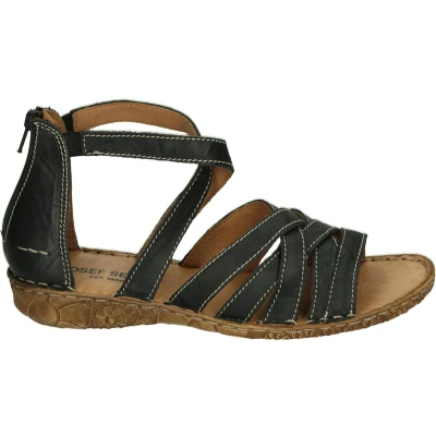 Afbeelding van Josef Seibel Rosalie 53 Sandalen met sleehak, Dames, Maat: 37, Schwarz Leer
