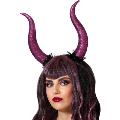 Afbeelding van hoofdband Heks Halloween Paars