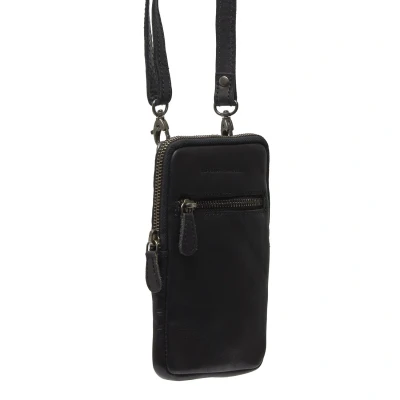 Afbeelding van The Chesterfield Brand Leren Telefoontasje Zwart Salta