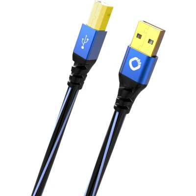 Afbeelding van Oehlbach USB Plus B 2.0 [1x A stekker 1x stekker] 10.00 m Blauw Vergulde steekcontacten