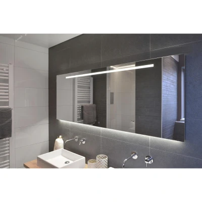 Afbeelding van LoooX Ml line spiegel 140x70 led verlichting onder plus geintegreerd Minimalistisch design