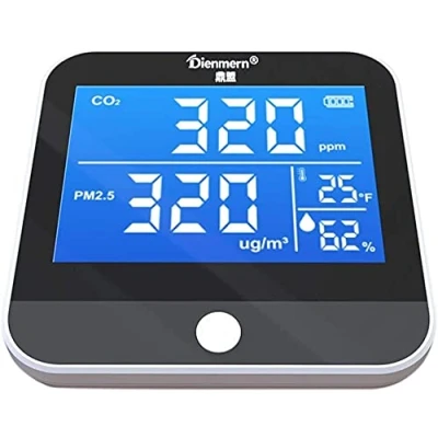 Afbeelding van Draagbare Luchtkwaliteitsbewaking Infrarood NDIR CO2 Detector Binnen Temperatuur Vochtigheid Monitor