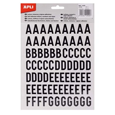 Afbeelding van Apli Stickers met letters, cijfers en tekens