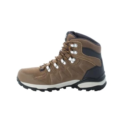 Image de Jack Wolfskin Chaussures de marche Refugio Texapore Mid M pour femme, Marron abricot, 42 EU