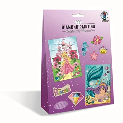 Afbeelding van Ursus 43510002 &quot;Prinse&quot; Diamond Painting Set voor kinderen om foto&#039;s, hangers en stickers met diamanten te maken