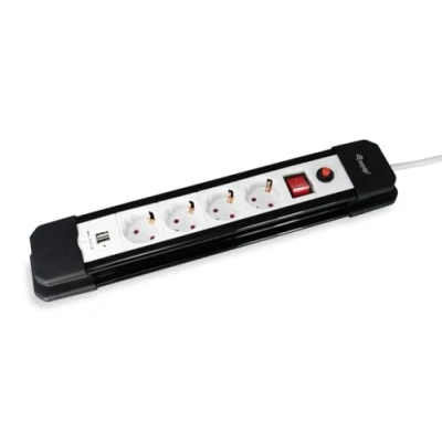 Afbeelding van Equip 245553 4 Outlet Power Strip with 2x USB, 4x AC outlet(s) Indoor, Type F, 1.5 mm², m