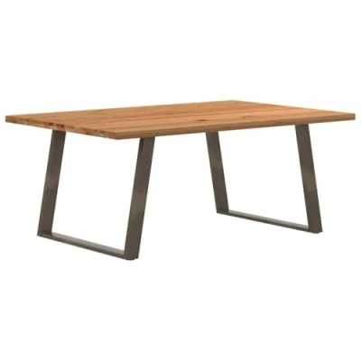 Afbeelding van vidaXL Eettafel rechthoekig 180x120x74 cm massief eikenhout lichtbruin
