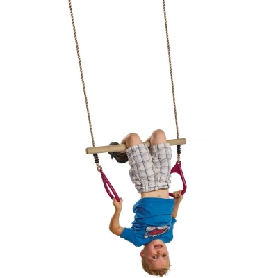 Afbeelding van KBT Houten Ringtrapeze Met Kunststof Ringen Pp Rood