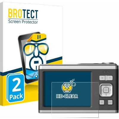 Afbeelding van BROTECT Screenprotector voor Rollei Compactline 10X Folie Beschermfolie transparant (2 Stuks)