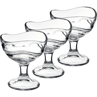 Afbeelding van Glas voor ijs en milkshakes Bormioli Rocco Acapulco Transparant (330 ml) (6 Stuks)