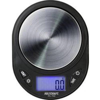Afbeelding van VOLTCRAFT PS 750 Precisie weegschaal Weegbereik (max.) g Resolutie 0.1 werkt op batterijen Zwart