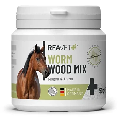 Afbeelding van ReaVET Wormwood Mix voor Paarden Na en tijdens een wormkuur Bevordert de darmfunctie 50g