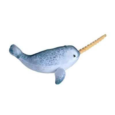 Afbeelding van Pluche knuffel Narwal walvis van ongeveer 35 cm Speelgoed knuffelbeesten haaien knuffels
