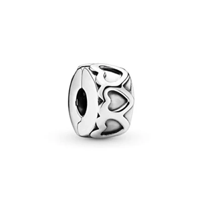 Afbeelding van Pandora Icons Charm clip zilveren hart, email, Geen edelsteen