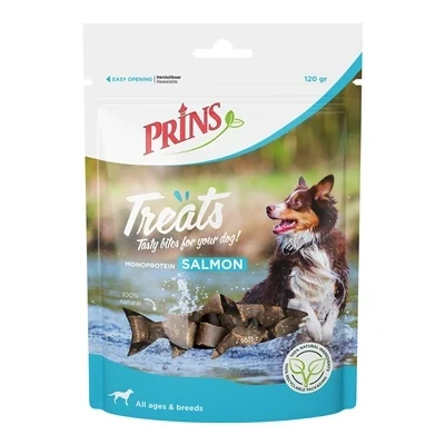 Afbeelding van Prins Treats Hondensnacks Zalm 120 g Geschikt Voor Alle Rassen
