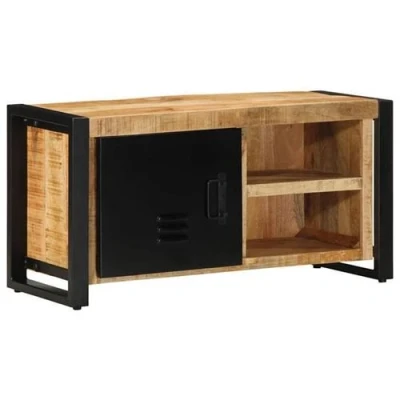 Afbeelding van vidaXL Tv meubel 80x30x40 cm massief ruw mangohout