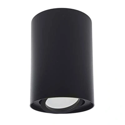 Afbeelding van Maclean Energy MCE422 B GU10 halogeen opbouwspot, zwart, 80x115mm, rond, aluminium