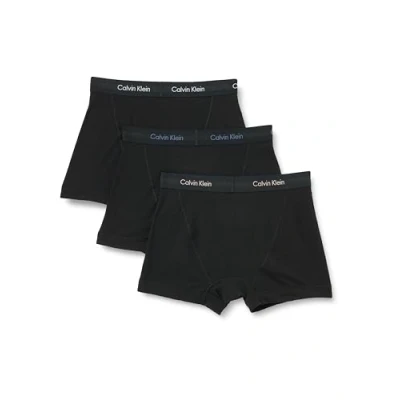 Image de Calvin Klein Homme Trunk 3pk 0000u2662g, Noir (B Vin Indg, Mel Frnzy, Halg Bl Lgs), L