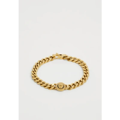 Afbeelding van Guess LION COIN Unisex Armband Yellow goldcoloured/black, Maat: Small, gold coloured/black
