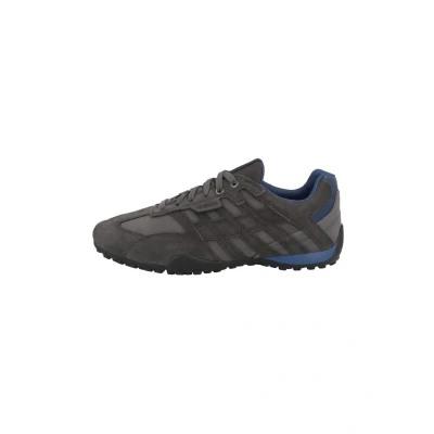 Afbeelding van Geox U Snake Sneakers laag, Heren, Maat: 44, Graphite Leer en textiel