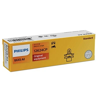 Afbeelding van PHILIPS 12624CP Autolampen 12V 1,1W Kunststofsokkellamp B8.4d