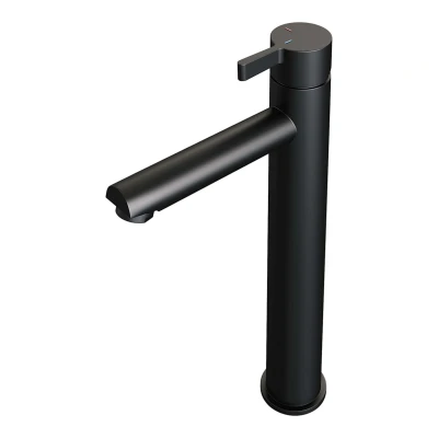 Afbeelding van BRAUER Black Edition verhoogde opbouw wastafelmengkraan model E mat zwart