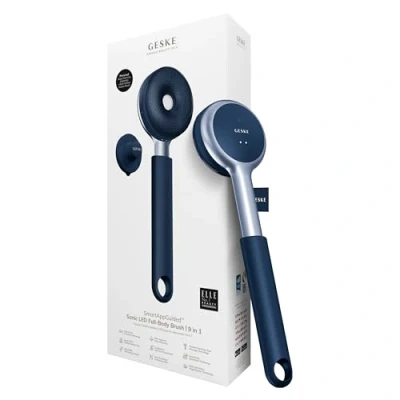 Afbeelding van GESKE led Sonic Full Body Brush 9 in 1 Intensieve reinigings en exfoliërende borstel met SmartSonic Pulsaties Dieptereiniging deskundige massage Maakt ruwe huid glad