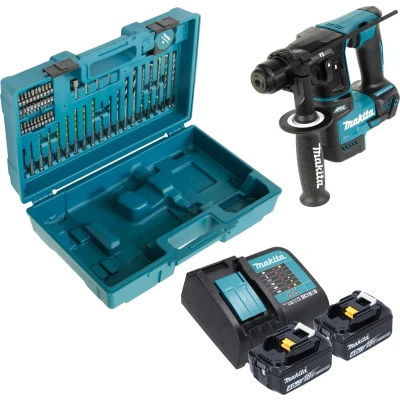 Afbeelding van Makita DHR 171 SMX3 accuklopboormachine 18 V 1,2 J SDS Plus Brushless + 2x accu 4.0 Ah lader 65 delige accessoireset koffer