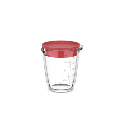 Afbeelding van Mepal Glas maatbeker met deksel Chef it 500 ml Maataanduiding Vaatwasmachine , magnetron en ovenbestendig Bakspullen Coral